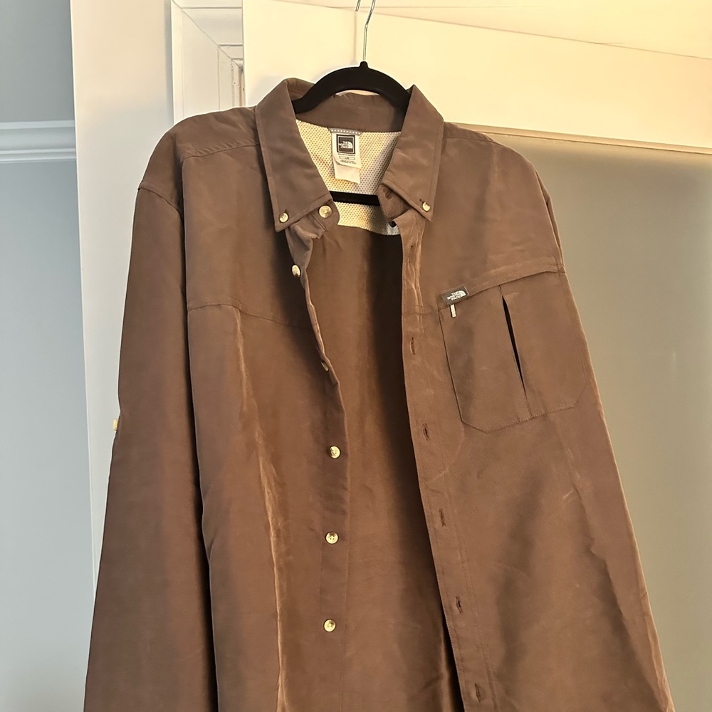 North Face brush textured shirt